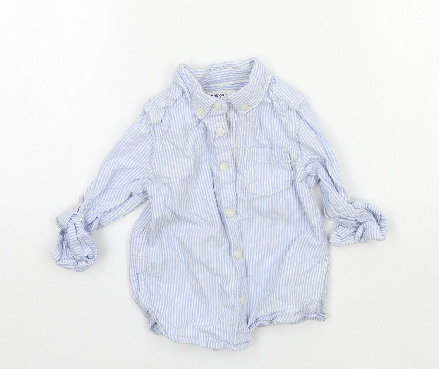 Marks and Spencer Boys Blue   Basic Button-Up Size 18-24 Months