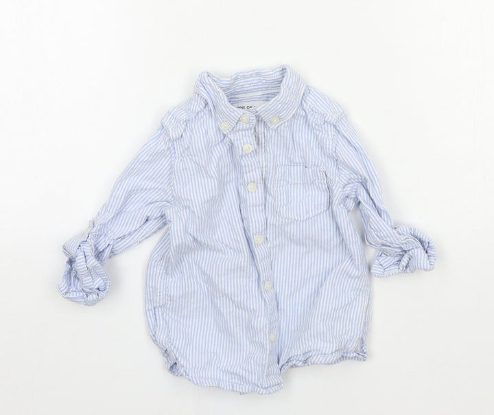 Marks and Spencer Boys Blue   Basic Button-Up Size 18-24 Months