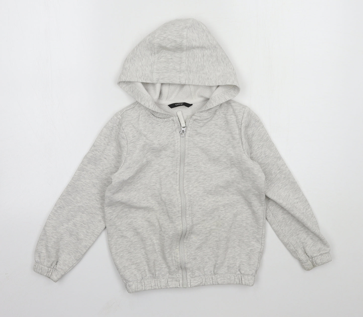 George Boys Grey  Jersey Full Zip Hoodie Size 7-8 Years