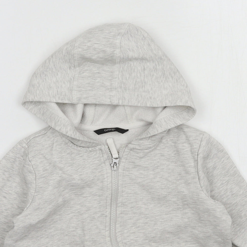 George Boys Grey  Jersey Full Zip Hoodie Size 7-8 Years