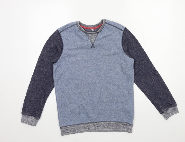 Marks and Spencer Boys Blue  Jersey Pullover Sweatshirt Size 11-12 Years