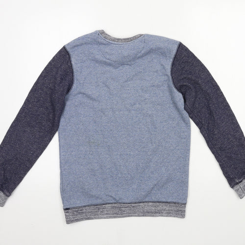Marks and Spencer Boys Blue  Jersey Pullover Sweatshirt Size 11-12 Years