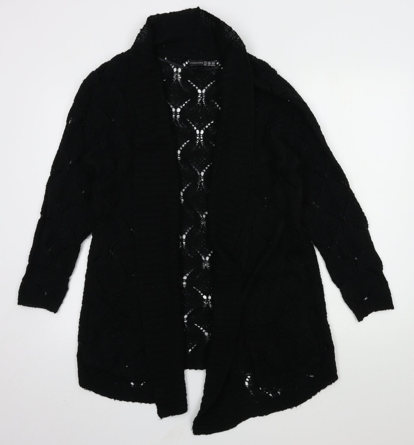 Atmosphere Womens Black  Knit Cardigan Jumper Size 8