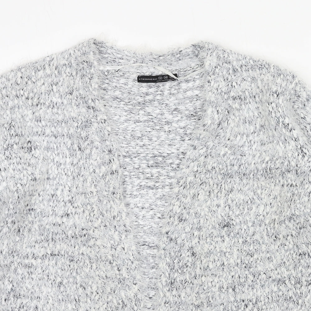 Atmosphere Womens Grey  Knit Cardigan Jumper Size 10