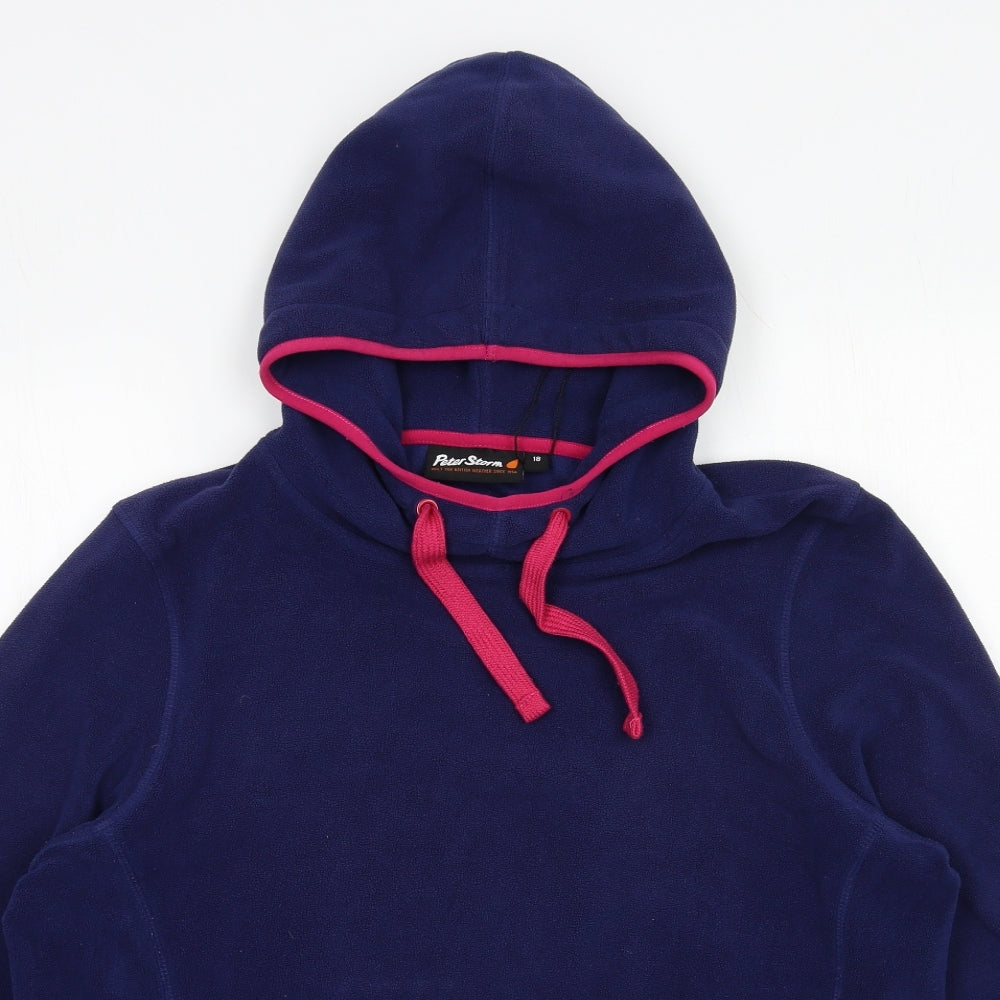 Peter Storm Womens Blue  Fleece Pullover Hoodie Size 18