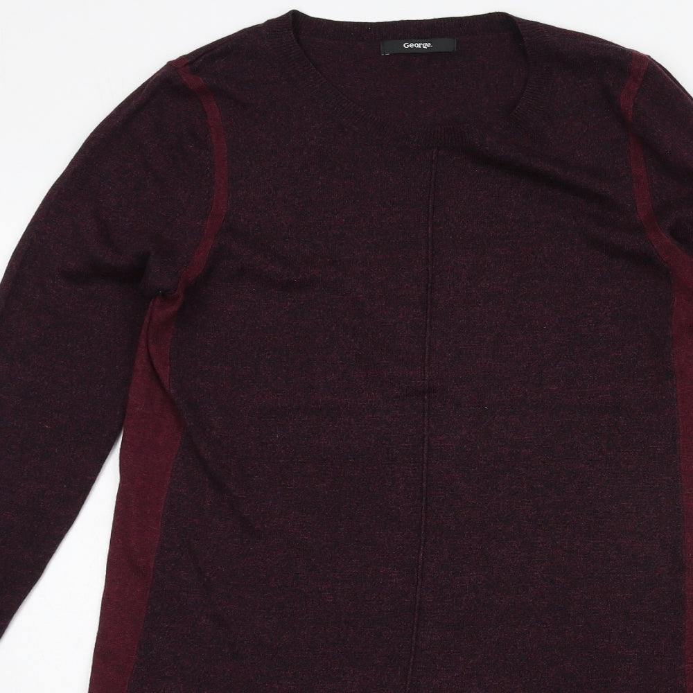 George Womens Purple  Knit Jumper Dress  Size 12