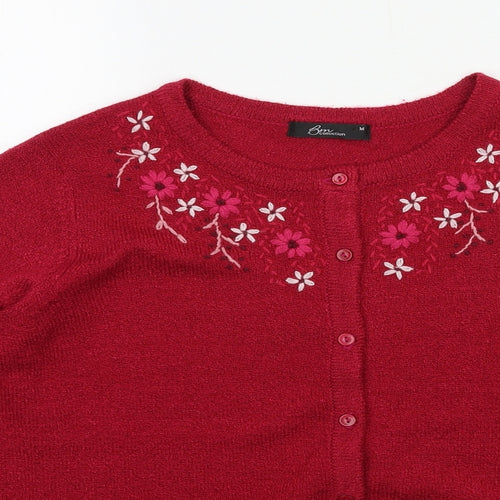 Bonmarché Womens Pink  Knit Cardigan Jumper Size M