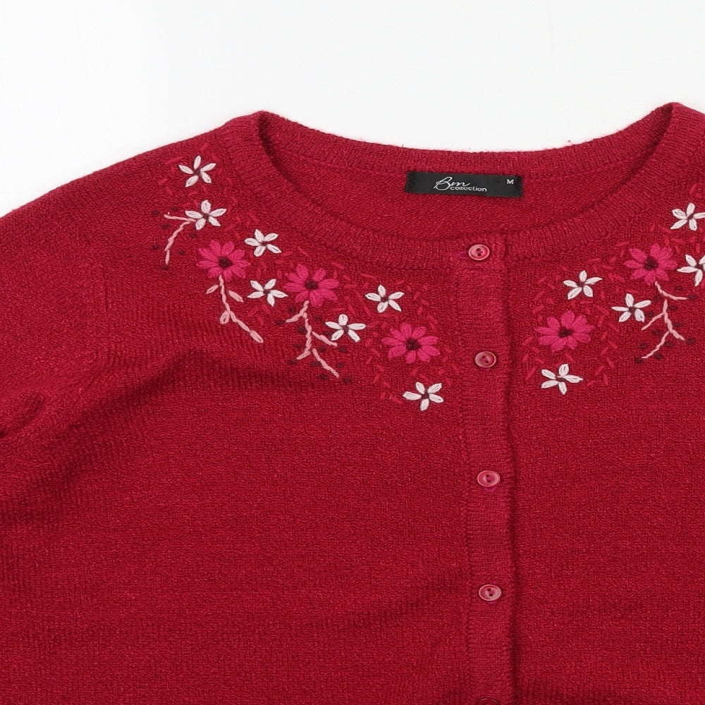 Bonmarché Womens Pink  Knit Cardigan Jumper Size M