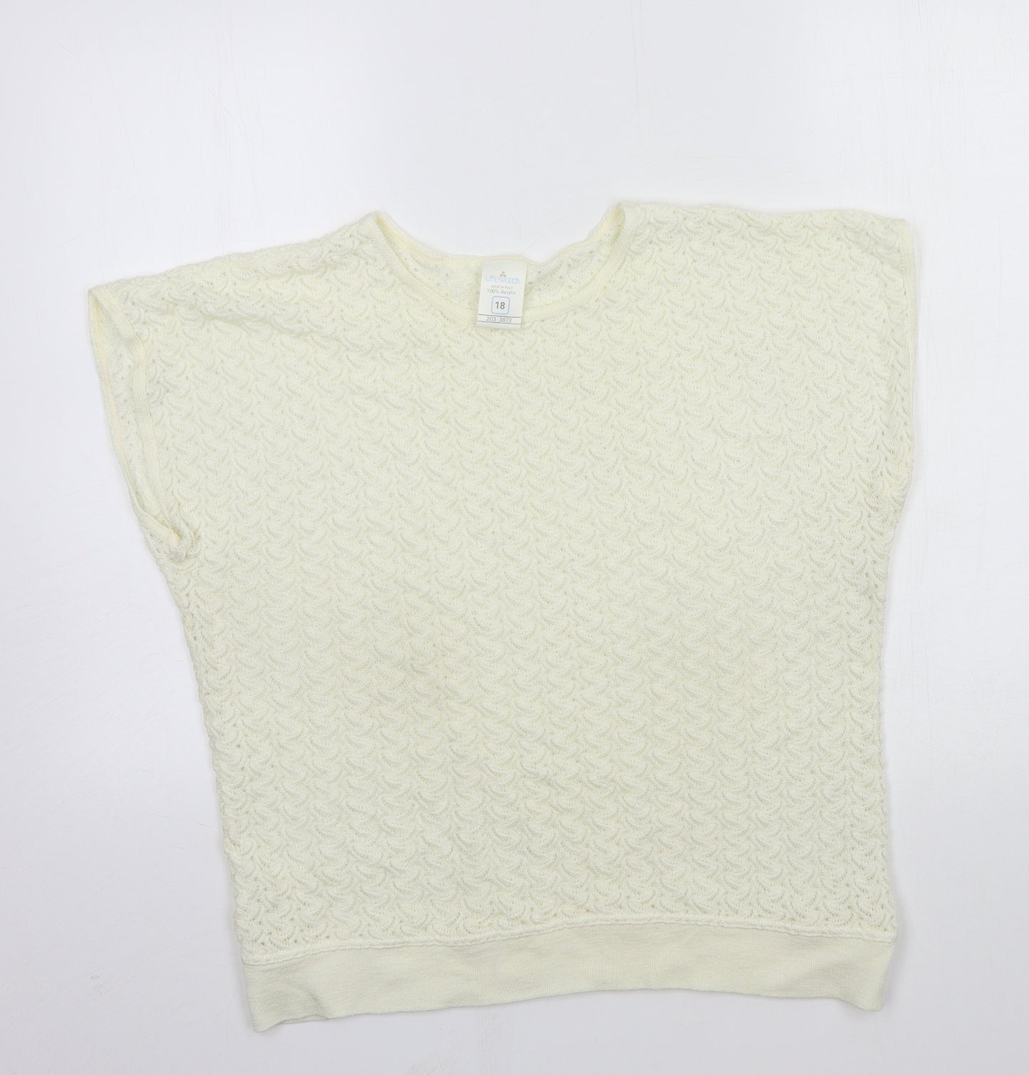 Littlewoods Womens Ivory  Knit Basic T-Shirt Size 18