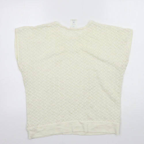 Littlewoods Womens Ivory  Knit Basic T-Shirt Size 18