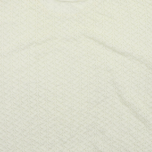 Littlewoods Womens Ivory  Knit Basic T-Shirt Size 18