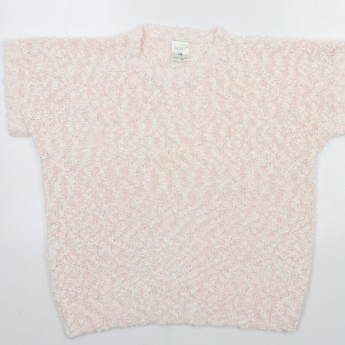 Preworn Womens Pink  Knit Pullover Jumper Size 18