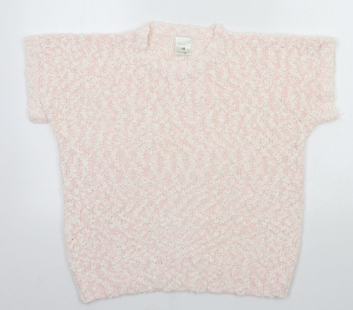 Preworn Womens Pink  Knit Pullover Jumper Size 18