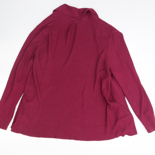 M&S Womens Purple   Cardigan Jumper Size 22