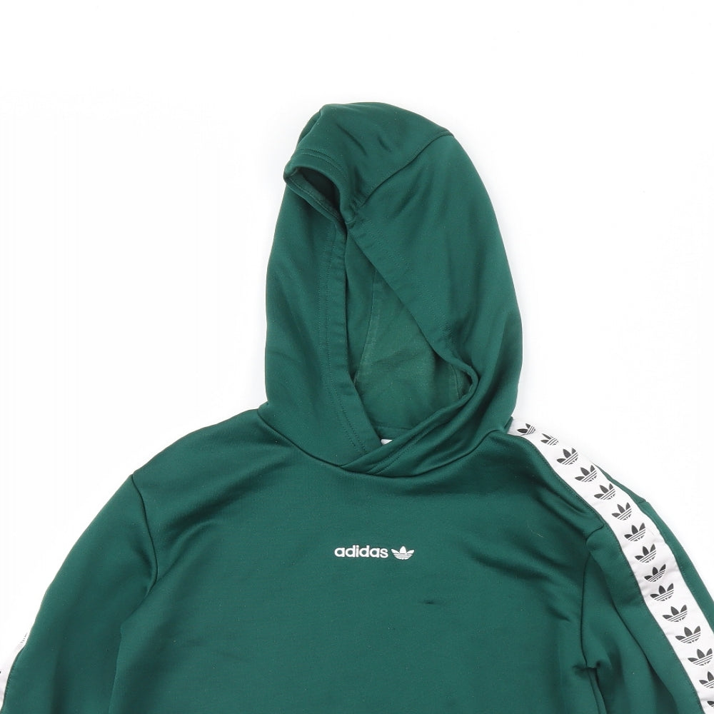 adidas Boys Green   Pullover Hoodie Size 9 Years