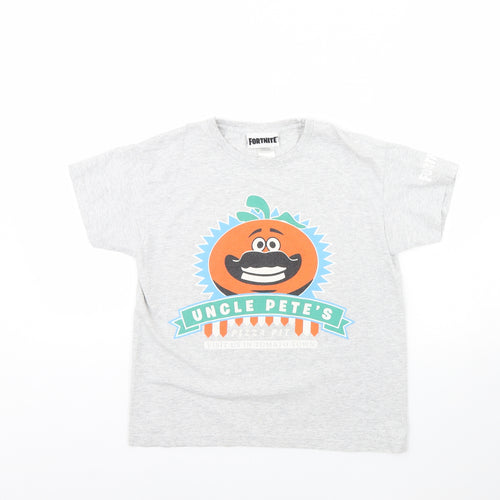 Fortnite Girls Grey   Basic T-Shirt Size S  - Fortnite