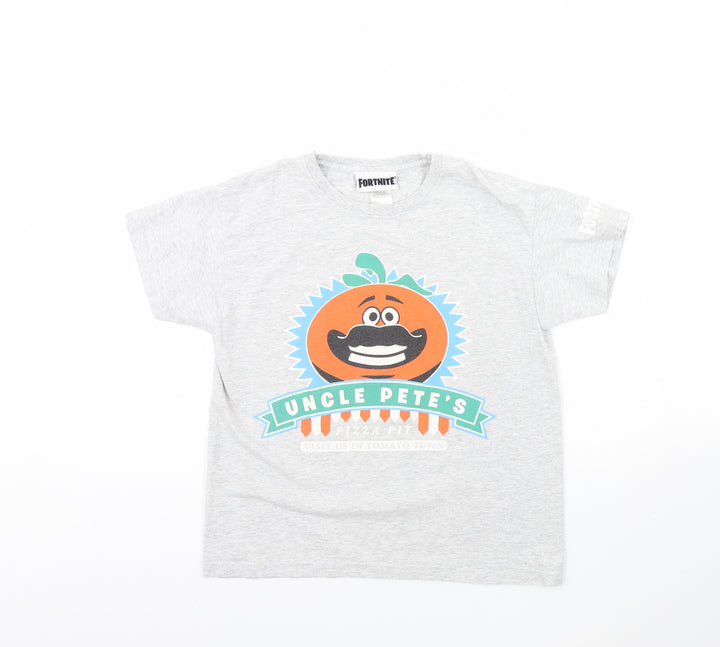 Fortnite Girls Grey   Basic T-Shirt Size S  - Fortnite