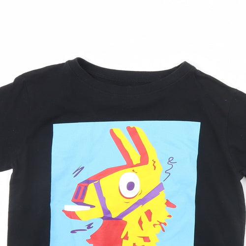 Fortnite Boys Black   Basic T-Shirt Size M  - Fortnite