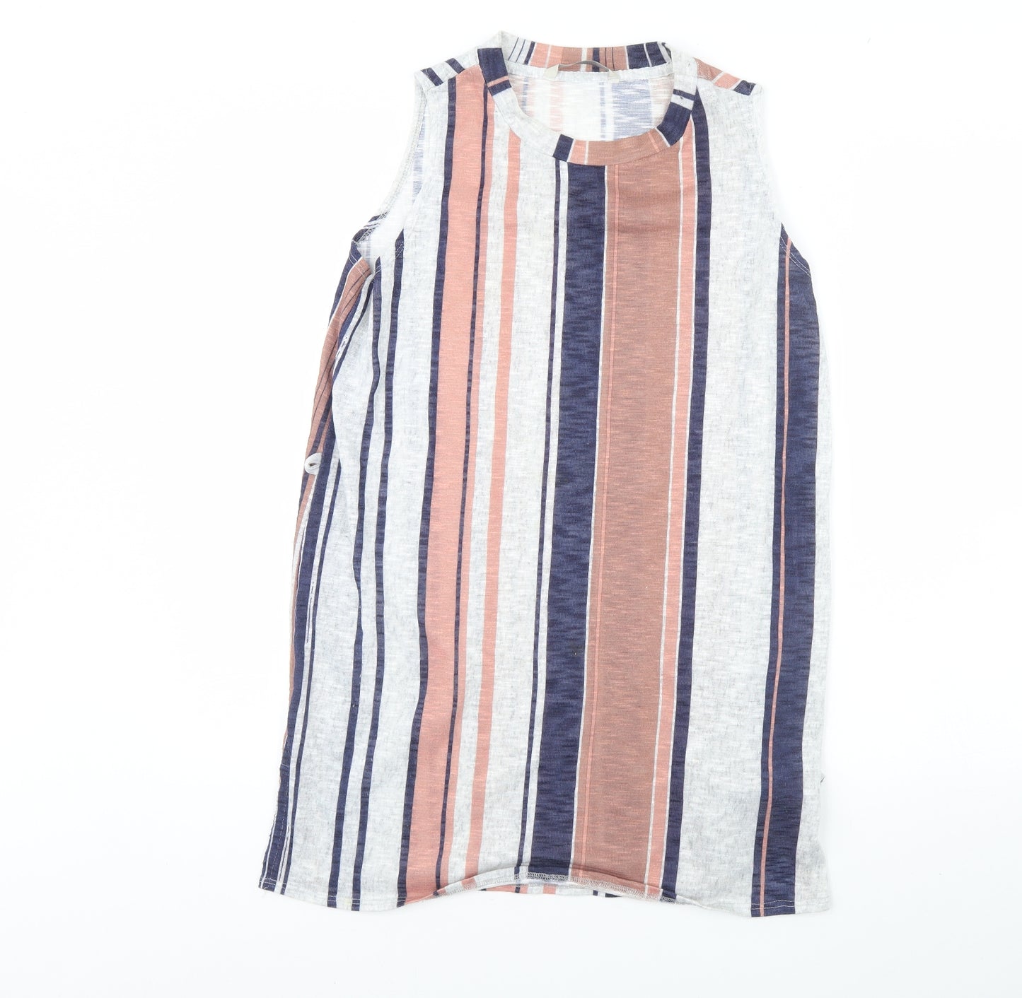 George Womens Grey Striped  Basic Tank Size 16