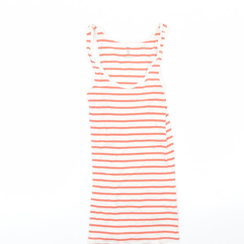 H&M Womens White Striped  Basic Tank Size M