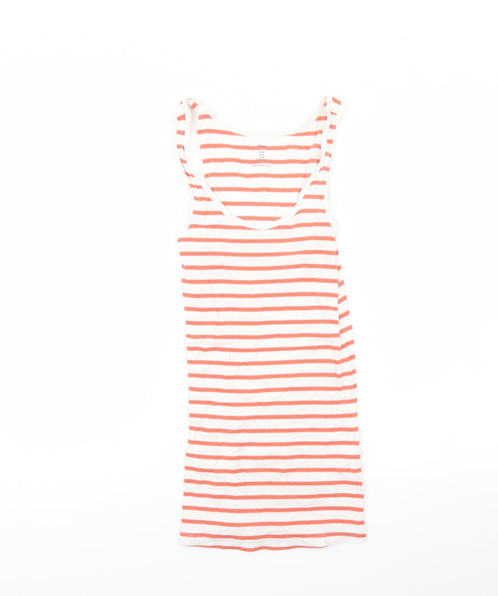H&M Womens White Striped  Basic Tank Size M