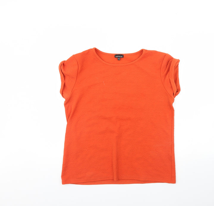 Warehouse Womens Orange Basic Blouse Size 14