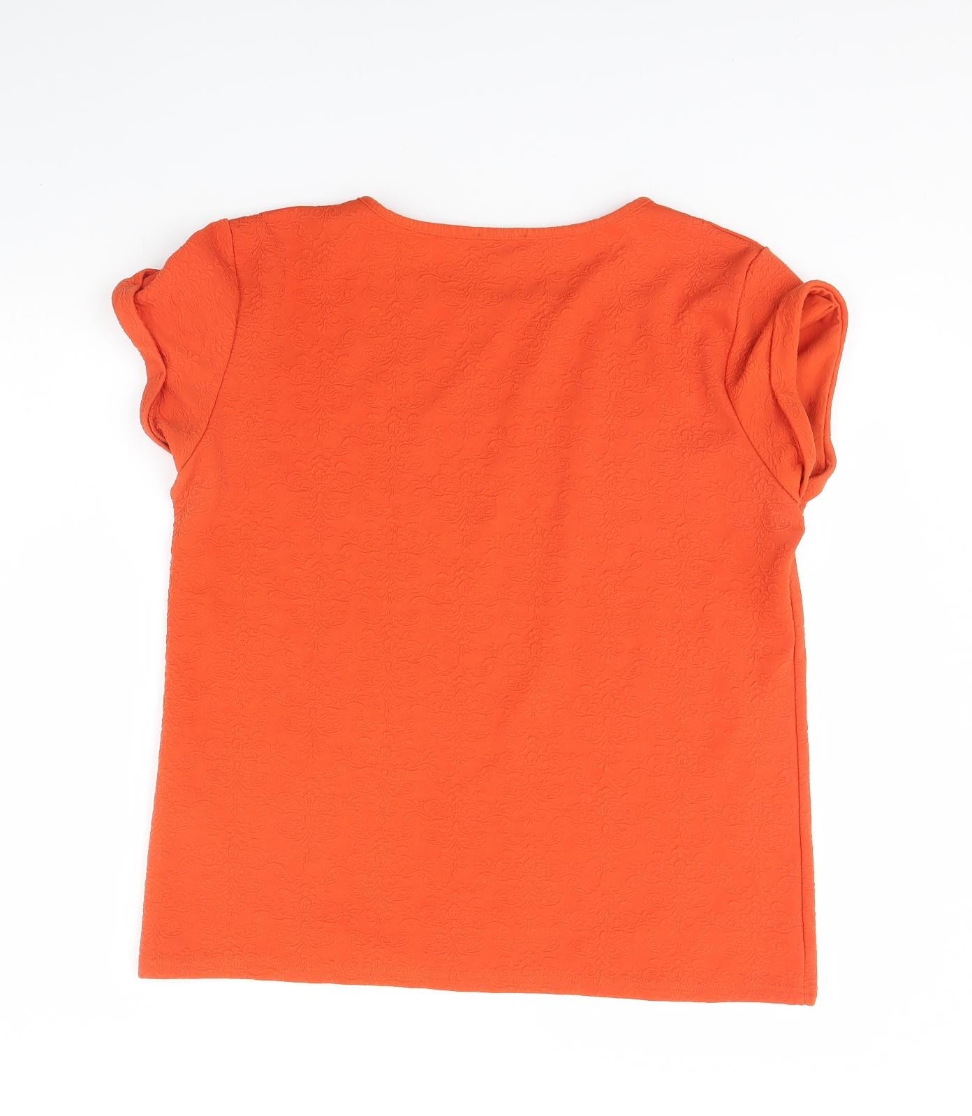 Warehouse Womens Orange   Basic Blouse Size 14
