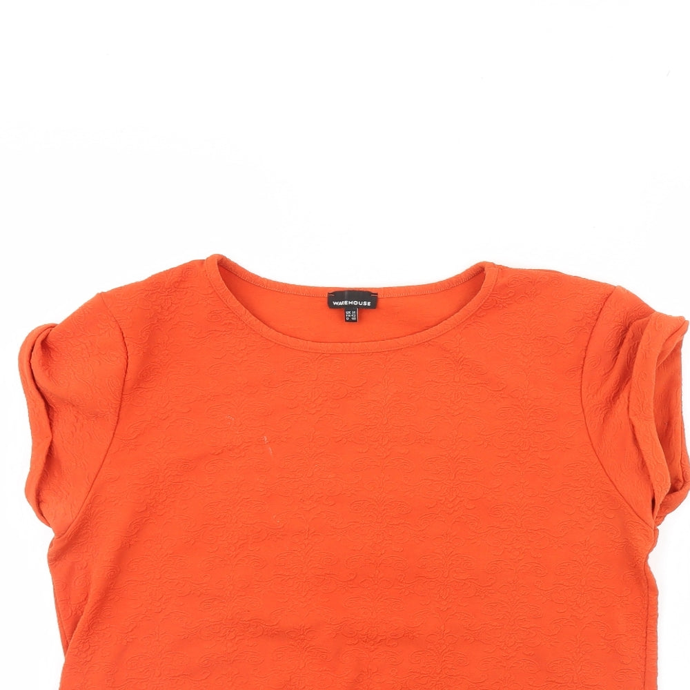Warehouse Womens Orange   Basic Blouse Size 14