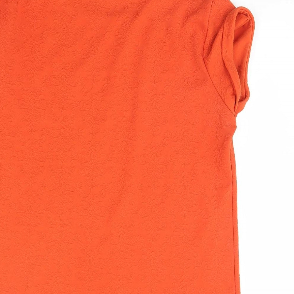 Warehouse Womens Orange   Basic Blouse Size 14