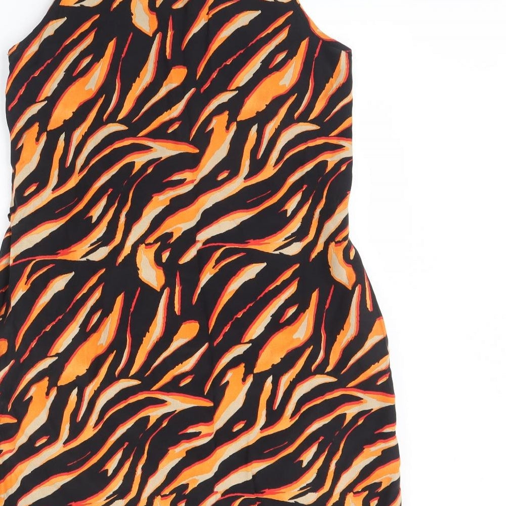Julien Macdonald Womens Black Animal Print  Shift  Size 12