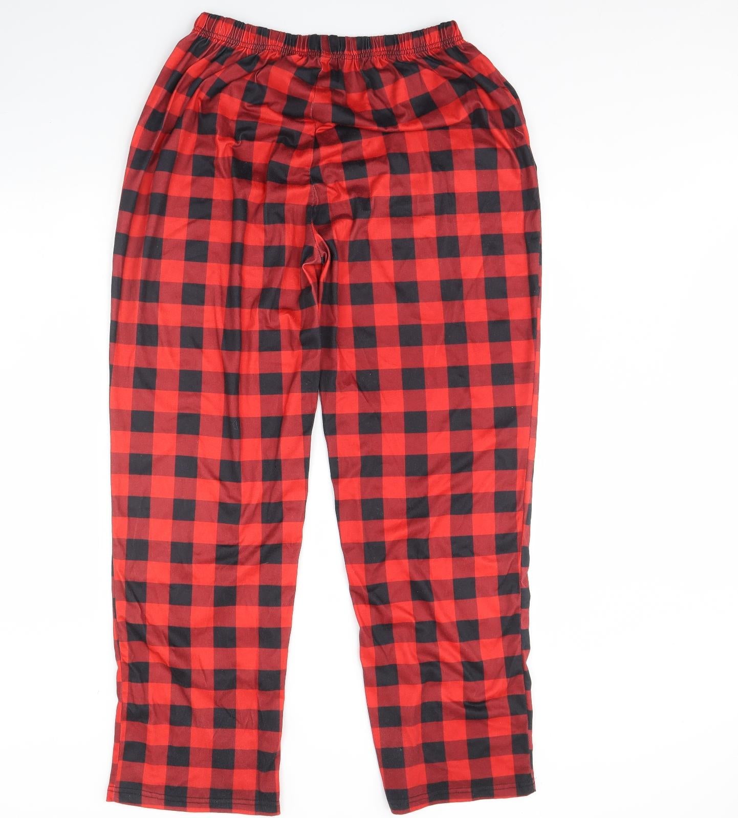 Preworn Mens Red Check   Pyjama Pants Size XL