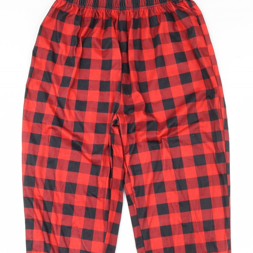 Preworn Mens Red Check   Pyjama Pants Size XL