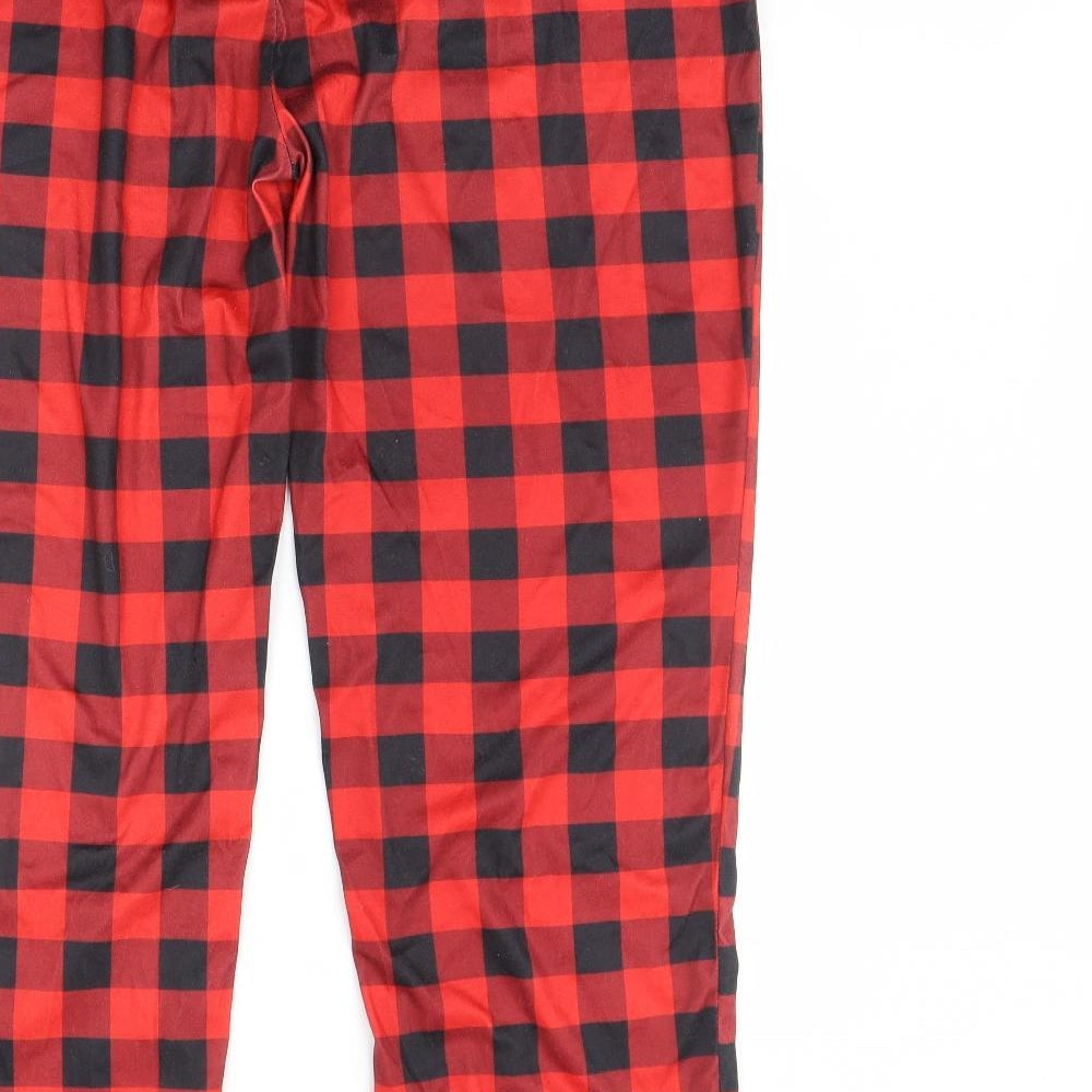 Preworn Mens Red Check   Pyjama Pants Size XL