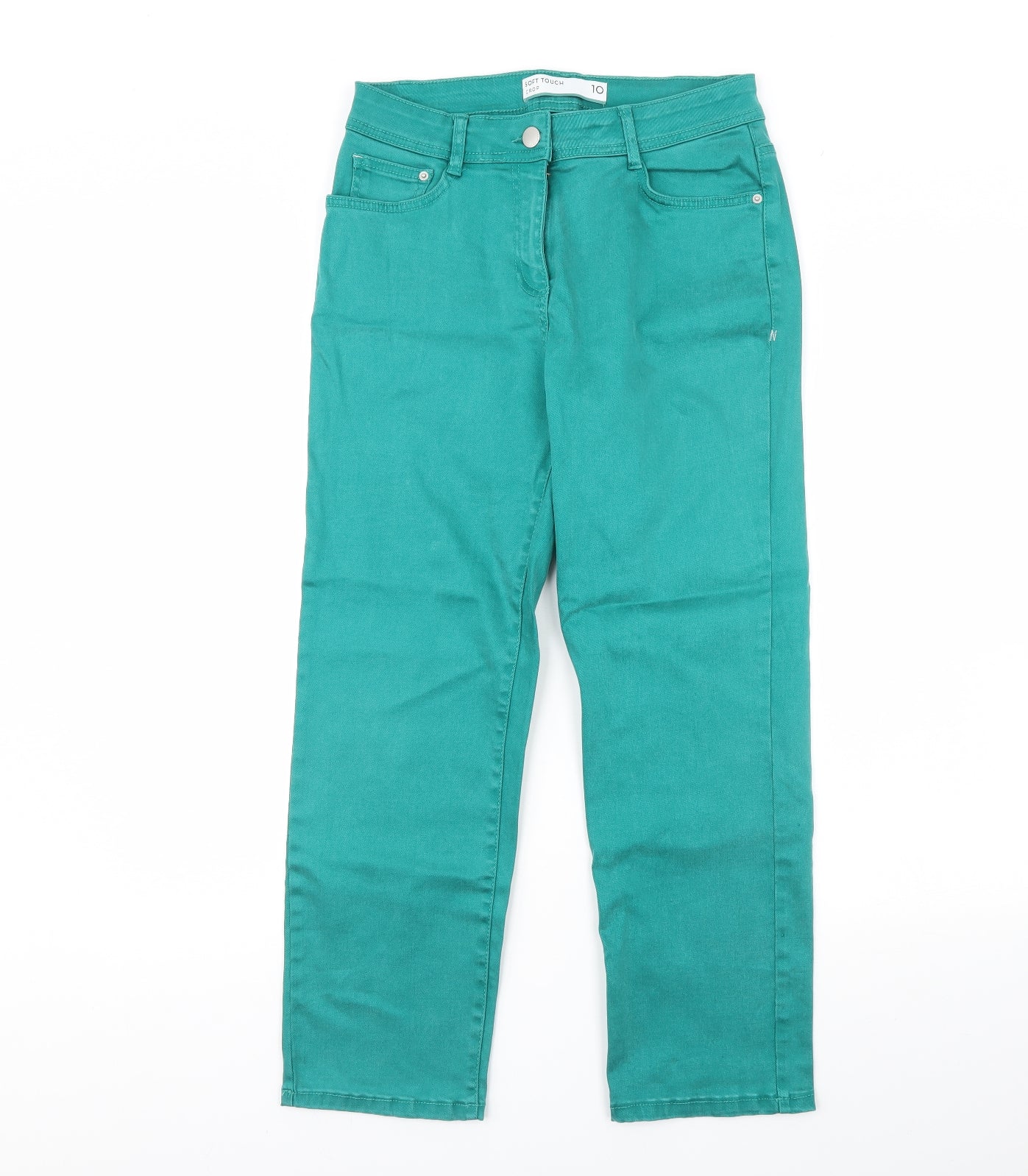 NEXT Womens Green  Denim Cropped Jeans Size 10 L26 in