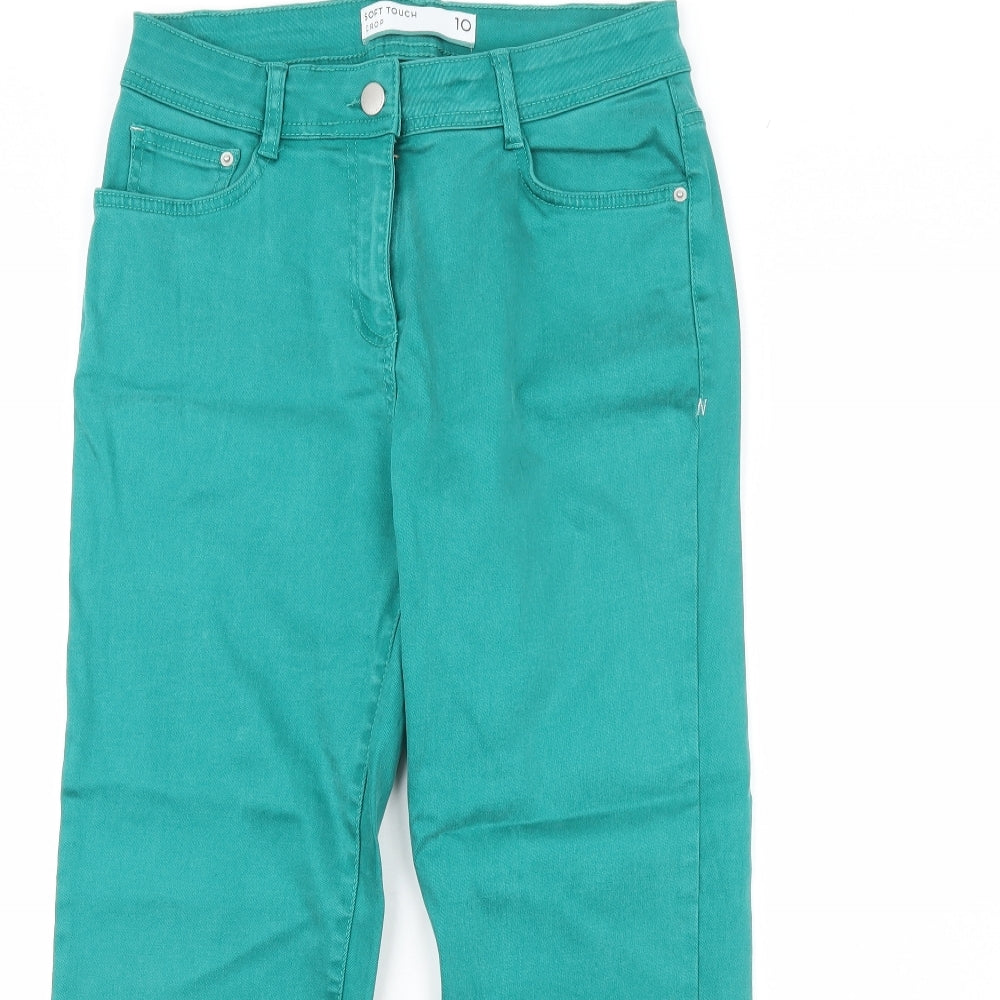 NEXT Womens Green  Denim Cropped Jeans Size 10 L26 in