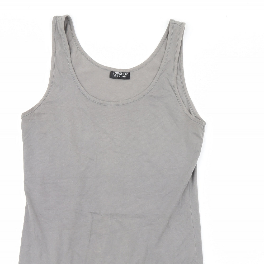 Topshop Womens Grey   Tank Dress  Size 12