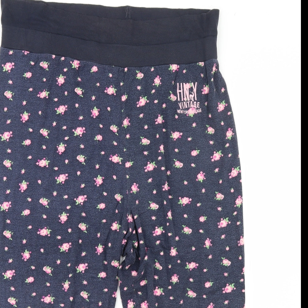 MNY Womens Blue Floral  Cami Pyjama Pants Size L