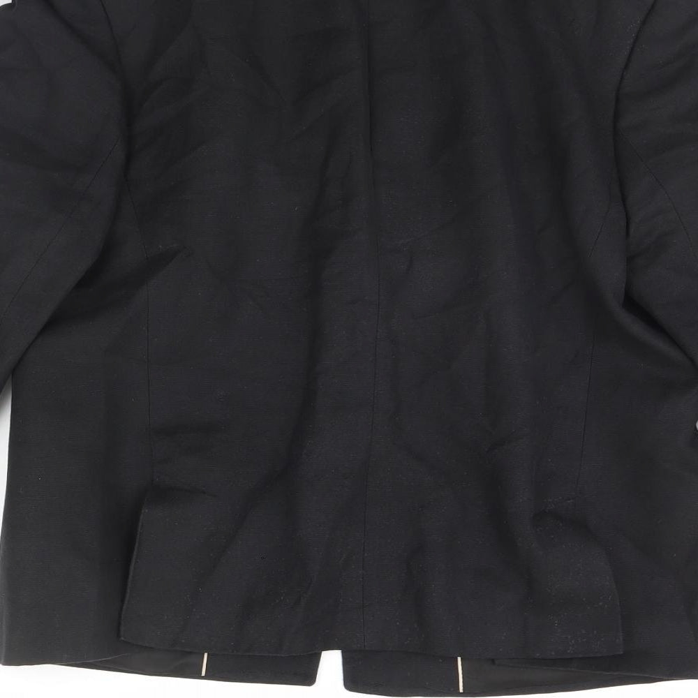 Charles Tyrwhitt Womens Black   Jacket Blazer Size 16  - Shoulder Pads