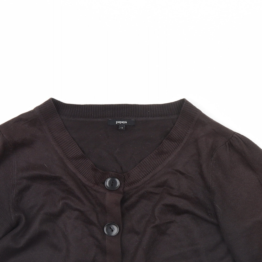 Papaya Womens Brown   Jacket  Size 14