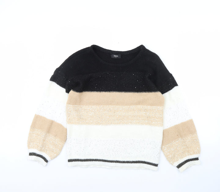 Klass Womens Beige Pullover Jumper Size S
