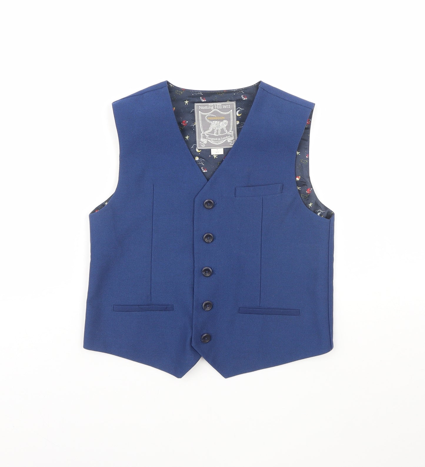 Monsoon Boys Blue   Jacket Waistcoat Size 9 Years