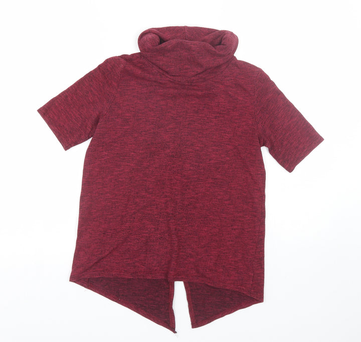 Miss Selfridge Womens Red Basic T-Shirt Size 8