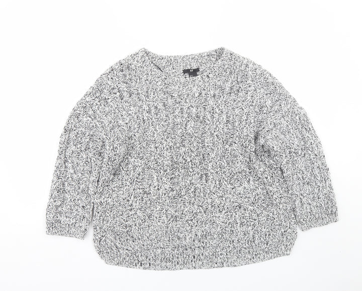 H&M Womens Grey   Pullover Jumper Size S