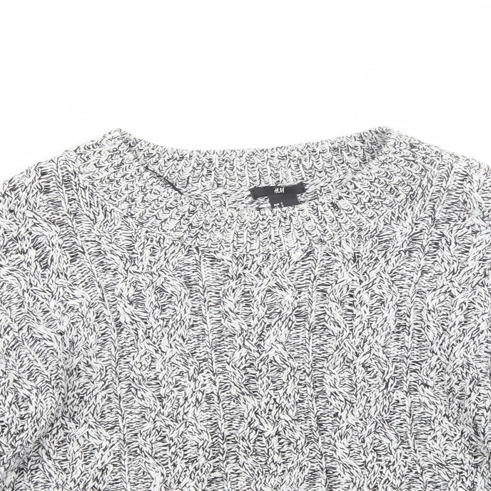 H&M Womens Grey   Pullover Jumper Size S