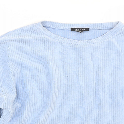 New Look Womens Blue Striped  Pullover Jumper Size L