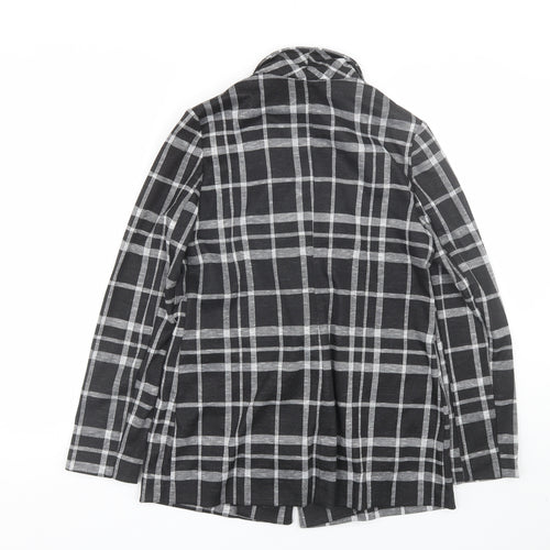 Primark Womens Black Plaid  Jacket Suit Size 8