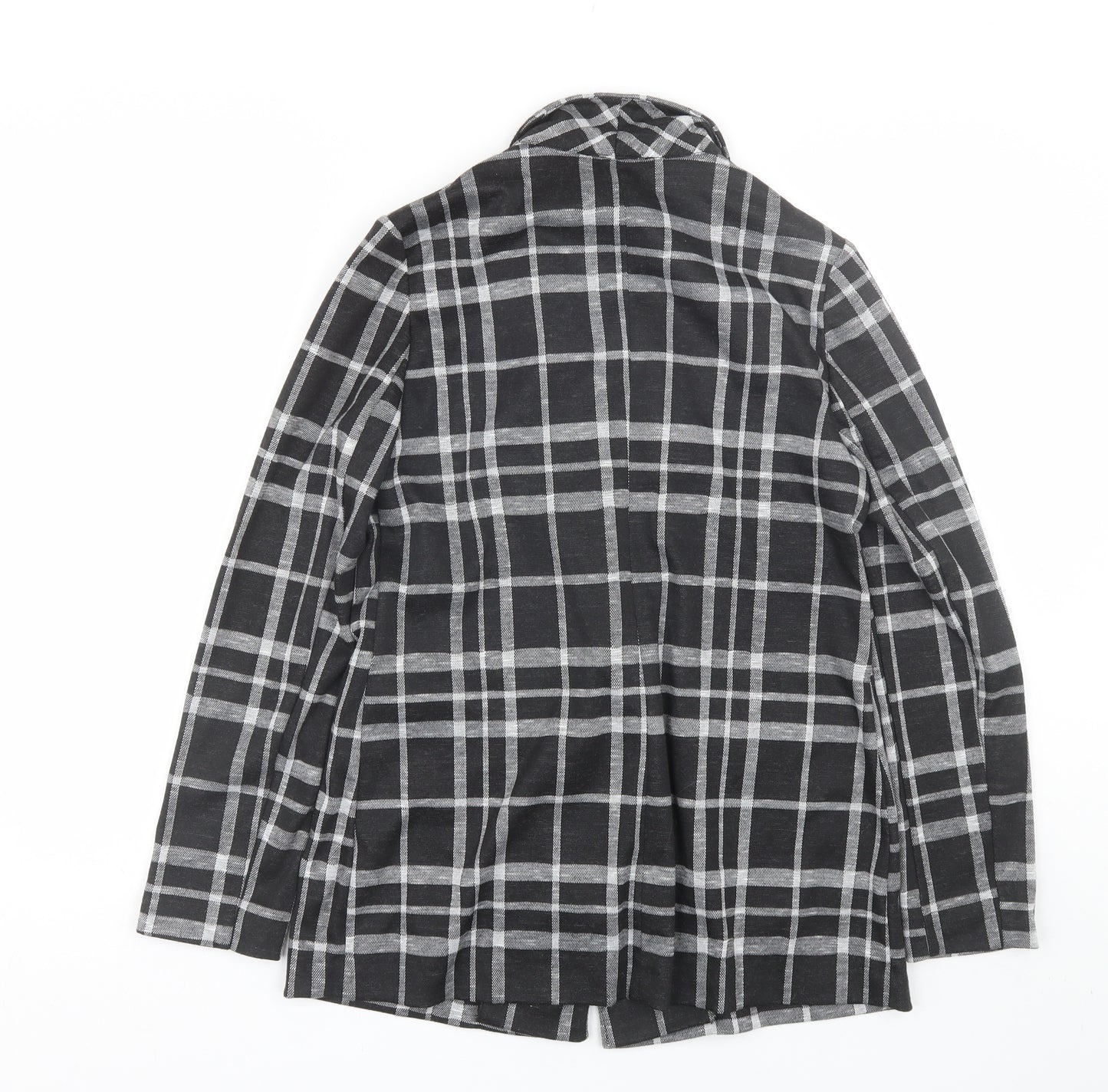 Primark Womens Black Plaid  Jacket Suit Size 8