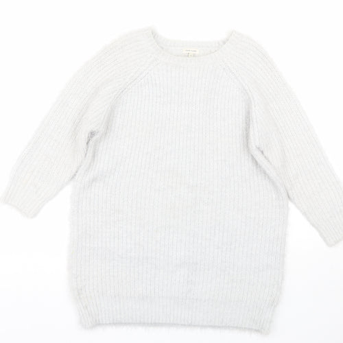 River Island Womens Silver   Pullover Jumper Size 8