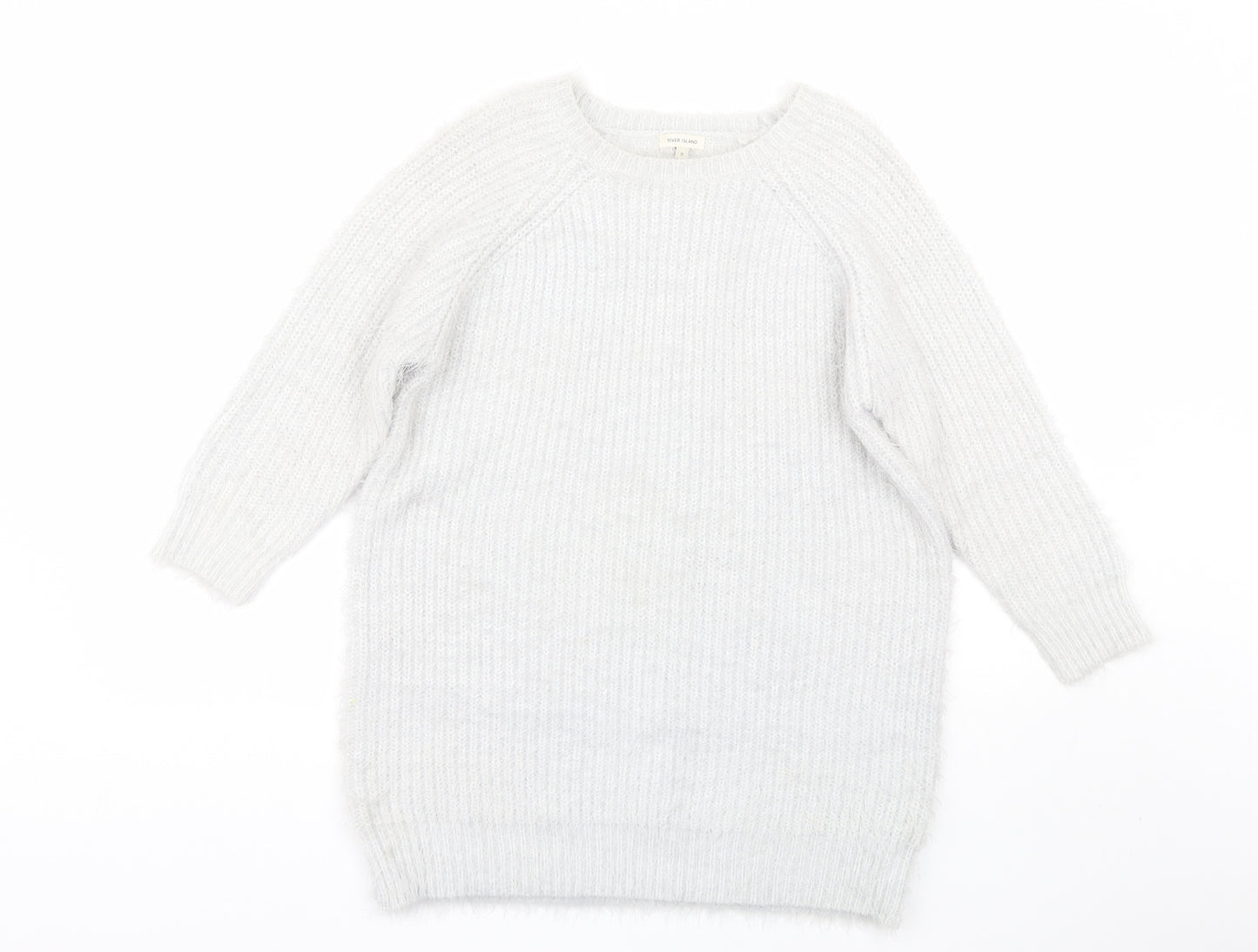 River Island Womens Silver   Pullover Jumper Size 8