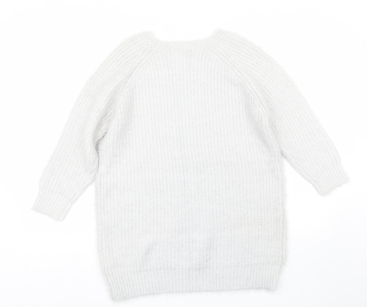 River Island Womens Silver   Pullover Jumper Size 8